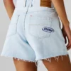 A-Linien-Shorts aus festem Denim