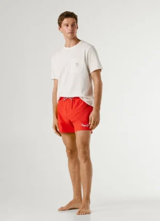 Badehose mit aufgedrucktem Logo