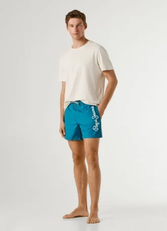 Badehose mit aufgedrucktem Logo