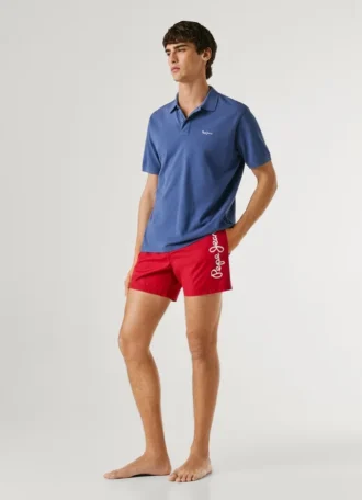 Badehose mit aufgedrucktem Logo