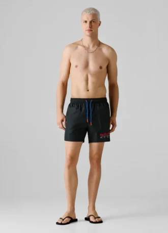 Badehose mit aufgedrucktem Logo