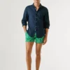 Badeshorts mit Blattmuster