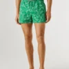 Badeshorts mit Blattmuster