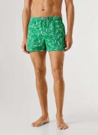 Badeshorts mit Blattmuster