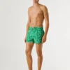 Badeshorts mit Blattmuster