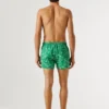 Badeshorts mit Blattmuster