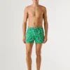 Badeshorts mit Blattmuster