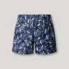 Badeshorts mit Blattmuster