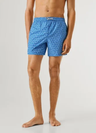 Badeshorts mit durchgehendem Monogramm