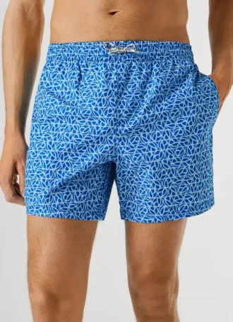 Badeshorts mit durchgehendem Monogramm