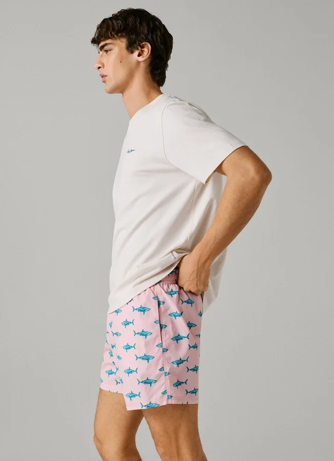 Badeshorts mit Hai-Print Badeshorts mit Hai-Print