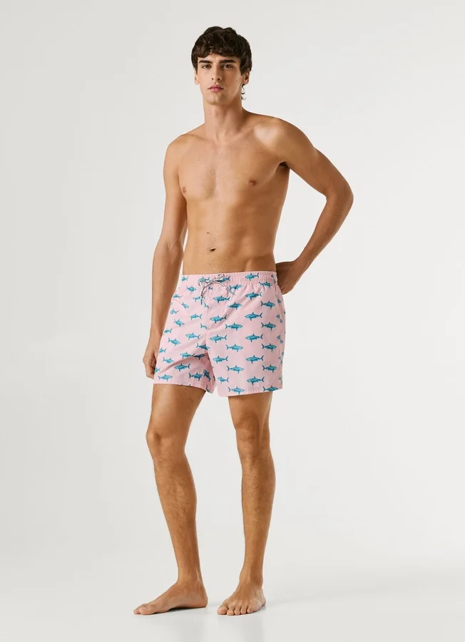Badeshorts mit Hai-Print Badeshorts mit Hai-Print