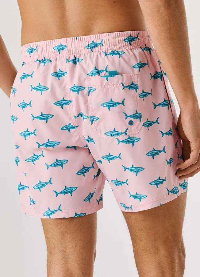 Badeshorts mit Hai-Print Badeshorts mit Hai-Print