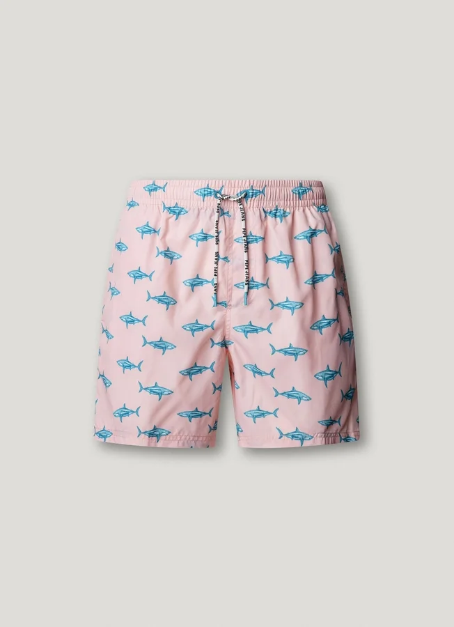Badeshorts mit Hai-Print Badeshorts mit Hai-Print