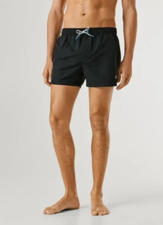 Badeshorts mit rundem Logo