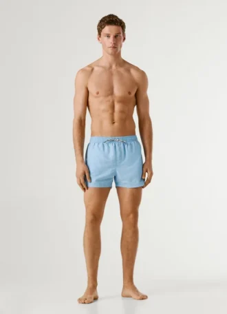 Badeshorts mit rundem Logo