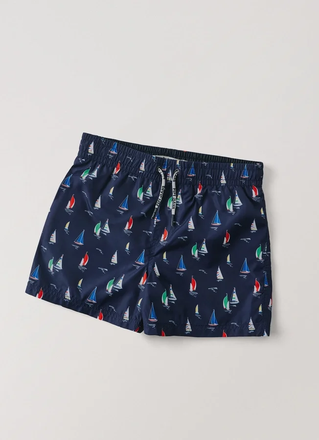 Badeshorts mit Segelbooten Badeshorts mit Segelbooten