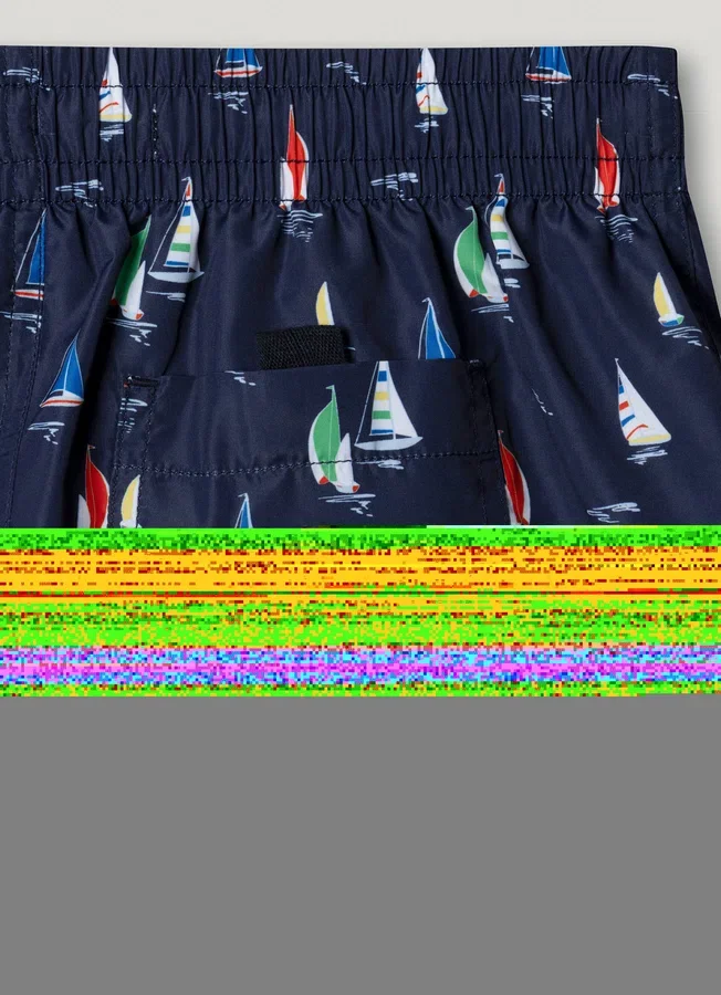 Badeshorts mit Segelbooten Badeshorts mit Segelbooten