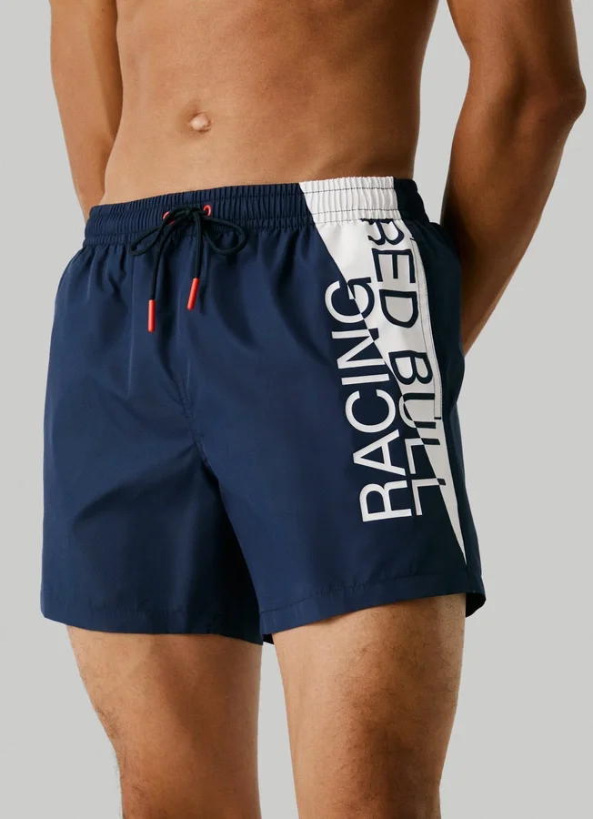 Bermuda-Badeshorts mit Maxi-Logo Bermuda-Badeshorts mit Maxi-Logo