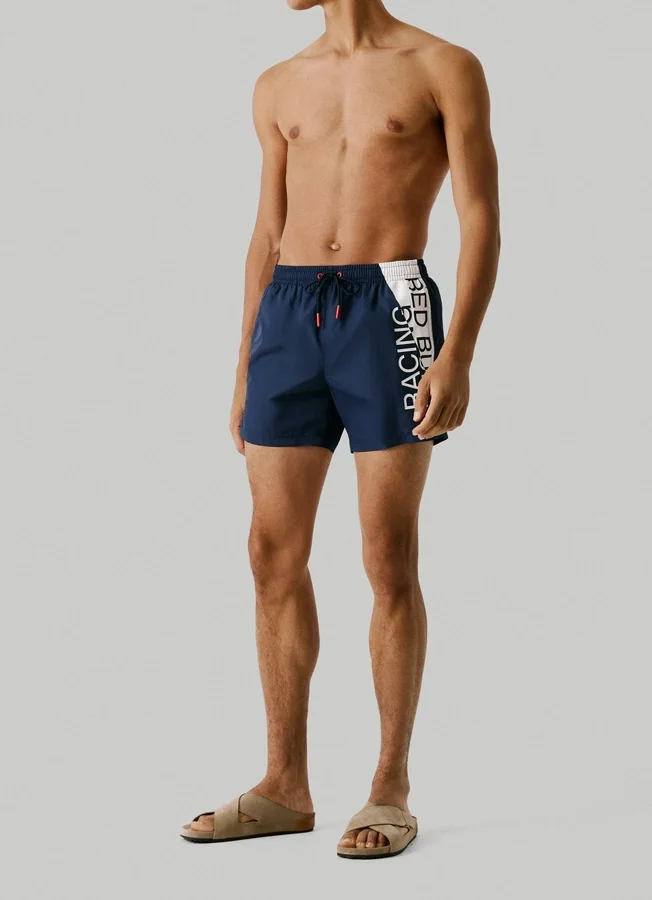 Bermuda-Badeshorts mit Maxi-Logo Bermuda-Badeshorts mit Maxi-Logo