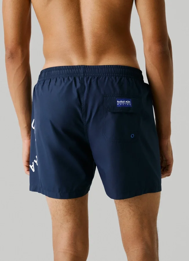 Bermuda-Badeshorts mit rundem Logo Bermuda-Badeshorts mit rundem Logo
