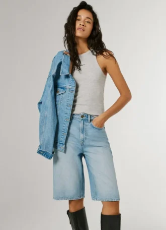 Bermudashorts aus Denim in lockerer Passform