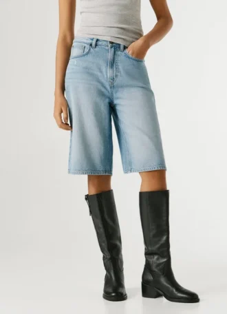 Bermudashorts aus Denim in lockerer Passform