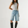 Bermudashorts aus Denim in lockerer Passform