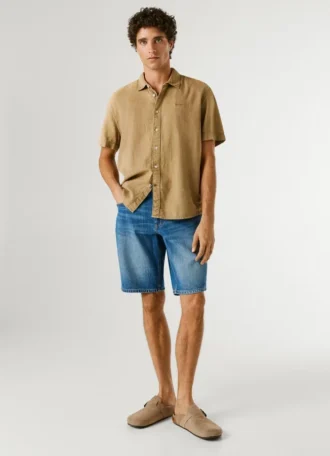 Bermudashorts aus Denim mit Tapered-Passform