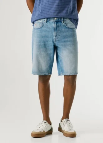 Bermudashorts aus Denim mit Tapered-Passform