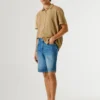 Bermudashorts aus Denim mit Tapered-Passform Bermudashorts aus Denim mit Tapered-Passform