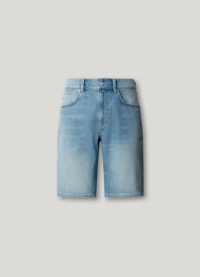 Bermudashorts aus Denim mit Tapered-Passform Bermudashorts aus Denim mit Tapered-Passform