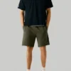 Bermudashorts aus Fleece in schmaler Passform