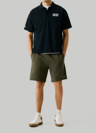 Bermudashorts aus Fleece in schmaler Passform