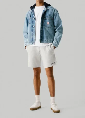 Bermudashorts aus Fleece in schmaler Passform