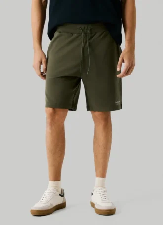 Bermudashorts aus Fleece in schmaler Passform