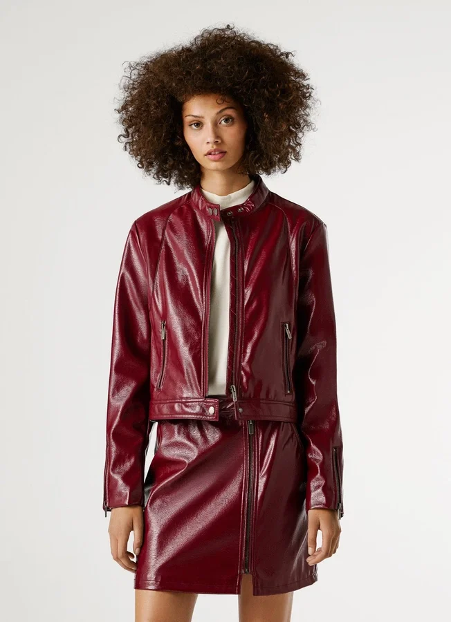 Bikerjacke aus Lackleder Bikerjacke aus Lackleder