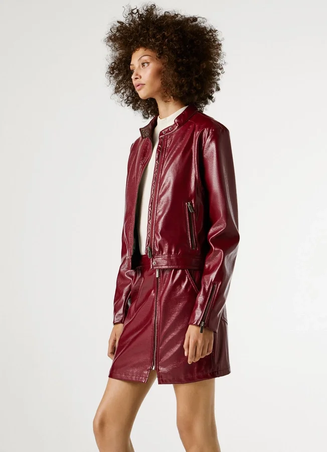 Bikerjacke aus Lackleder Bikerjacke aus Lackleder
