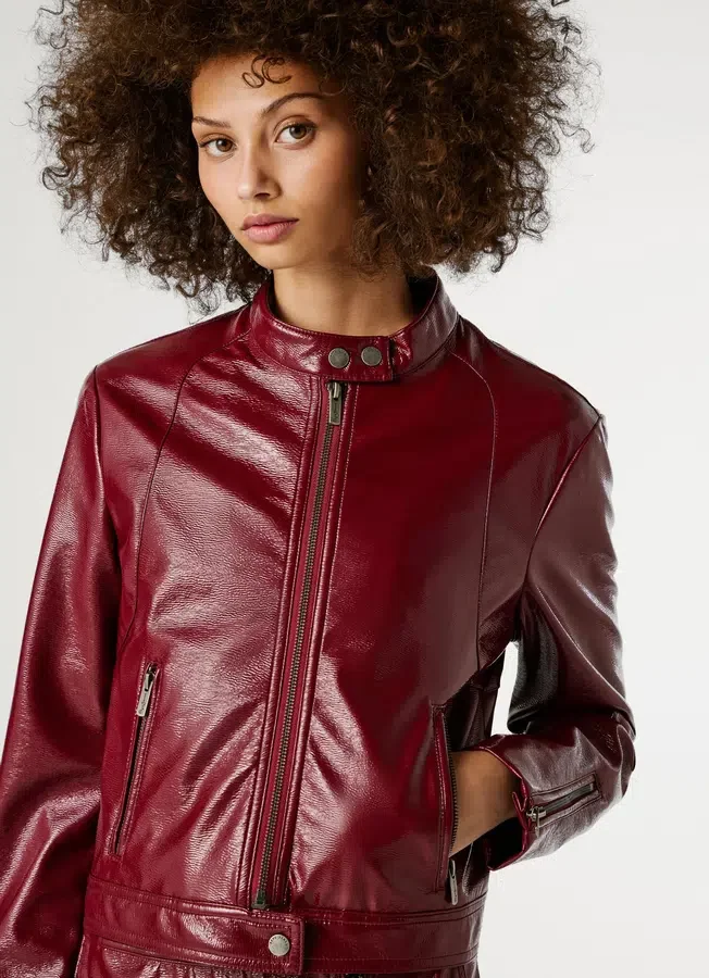 Bikerjacke aus Lackleder Bikerjacke aus Lackleder