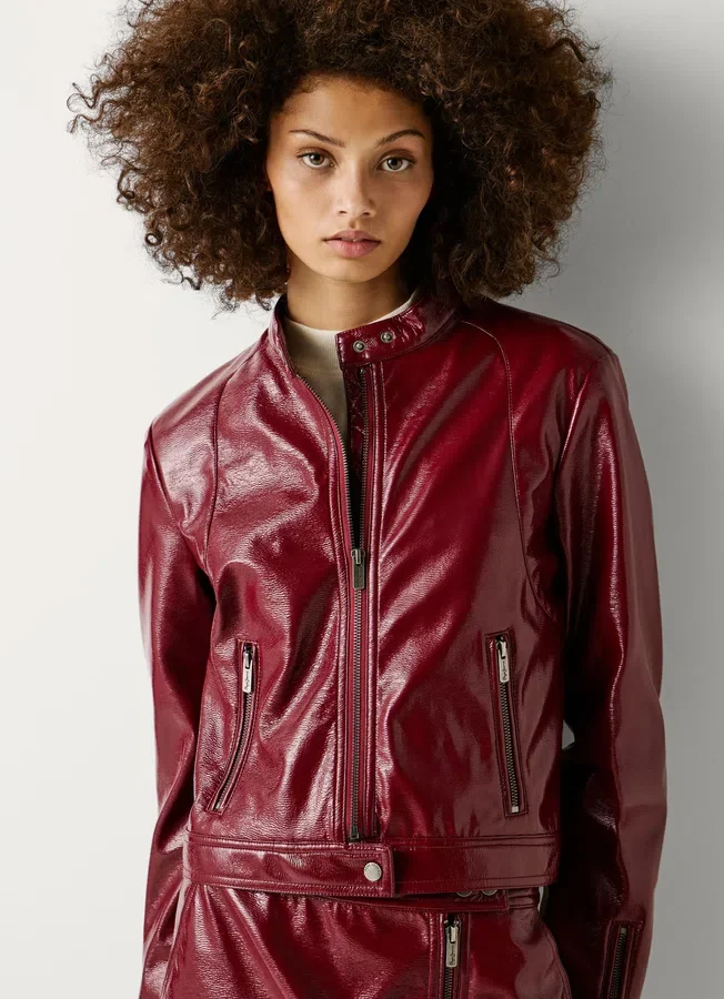 Bikerjacke aus Lackleder Bikerjacke aus Lackleder