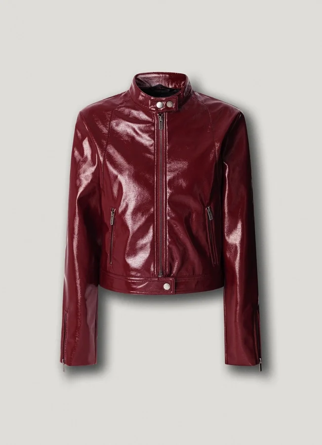 Bikerjacke aus Lackleder Bikerjacke aus Lackleder