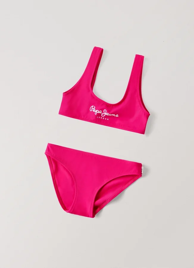 Bikini mit aufgedrucktem Logo Bikini mit aufgedrucktem Logo