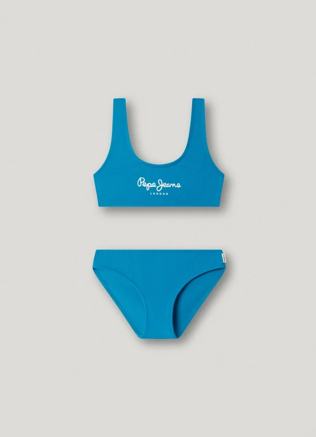 Bikini mit aufgedrucktem Logo Bikini mit aufgedrucktem Logo