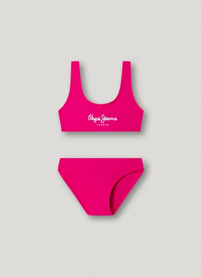Bikini mit aufgedrucktem Logo Bikini mit aufgedrucktem Logo