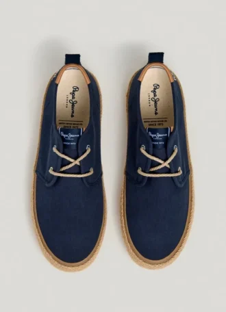Blucher-Schuhe mit Jute-Details