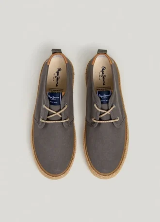 Blucher-Schuhe mit Jute-Details