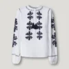 Bluse mit Blumenstickerei Bluse mit Blumenstickerei