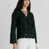 Bluse mit durchbrochenen Details