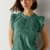 Bluse mit Plissee-Details Bluse mit Plissee-Details