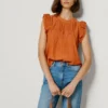 Bluse mit Plissee-Details Bluse mit Plissee-Details